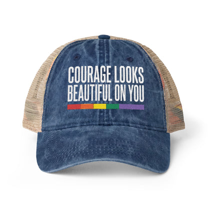 Courage Looks Beautiful on You — Women's Mesh-Back Cap | Be Your Own Magic™