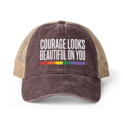Courage Looks Beautiful on You — Women's Mesh-Back Cap | Be Your Own Magic™