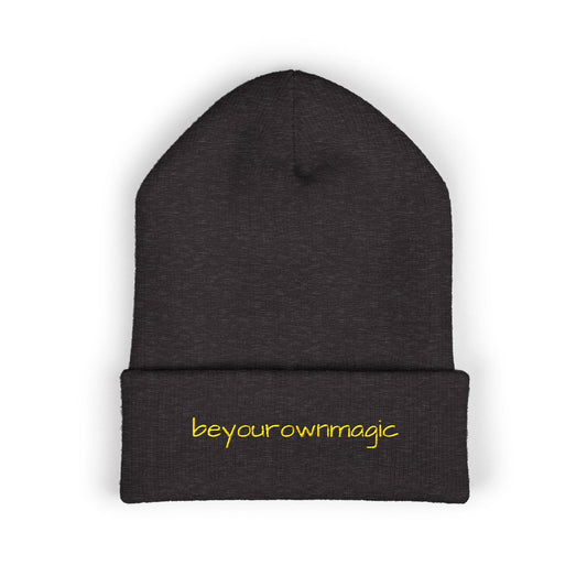 Embroidered "Be Your Own Magic" Cuffed Beanie