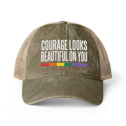 Courage Looks Beautiful on You — Women's Mesh-Back Cap | Be Your Own Magic™