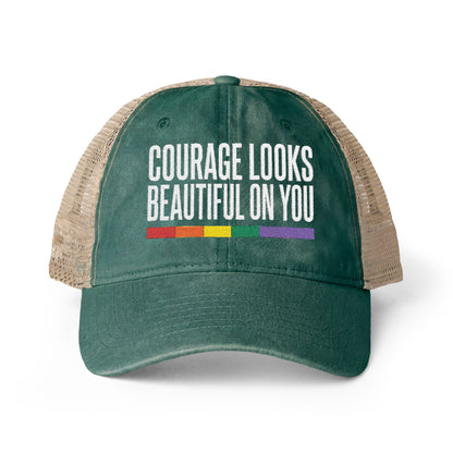 Courage Looks Beautiful on You — Women's Mesh-Back Cap | Be Your Own Magic™